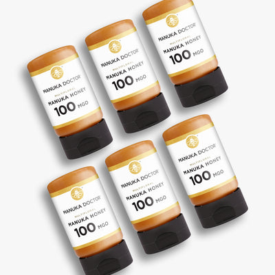 100 MGO Squeezy Manuka Honey 300g - MultiFloral - 6 Pack